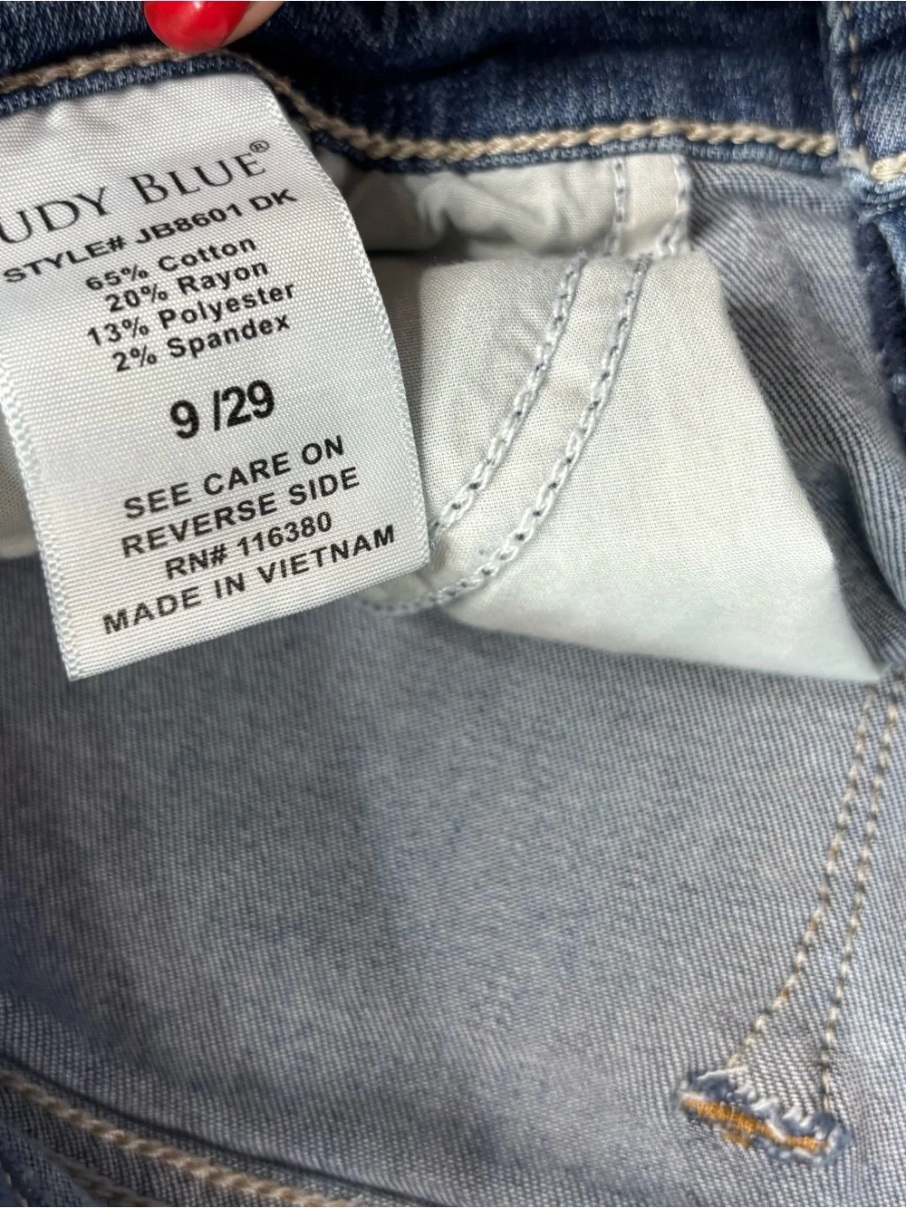 Judy Blue Straight Fit Jeans Womens Size 9/29 Medium Wash Stretch Denim - Picture 5 of 7